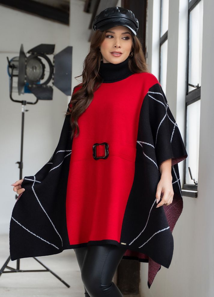 Ruana cuello tortuga