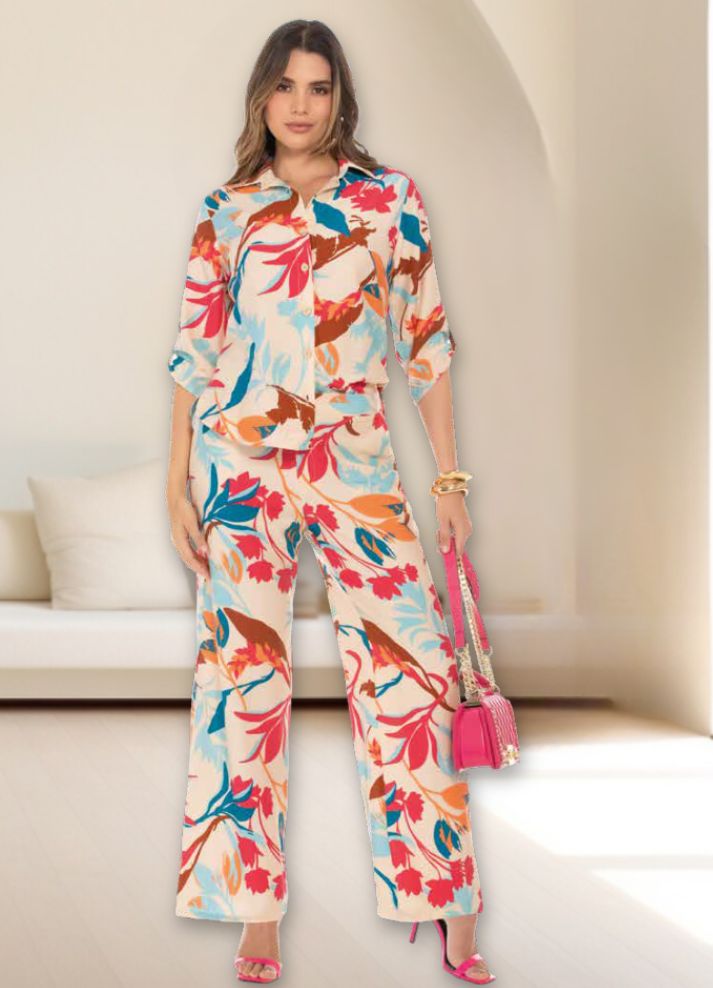 Set blusa y pantalón estampado