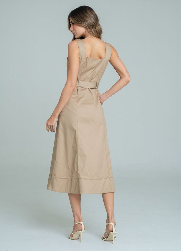 Vestido midi manga sisa