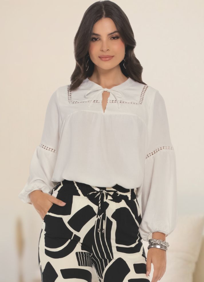 Blusa manga larga
