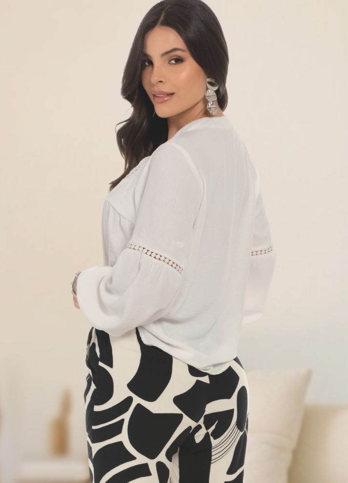 Blusa manga larga