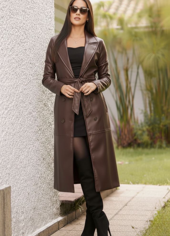 Gabán largo cuerotex - Ropa Colombiana by Victoria Herrera