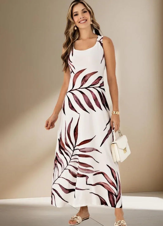 Vestido largo estampado - Ropa Colombiana by Victoria Herrera
