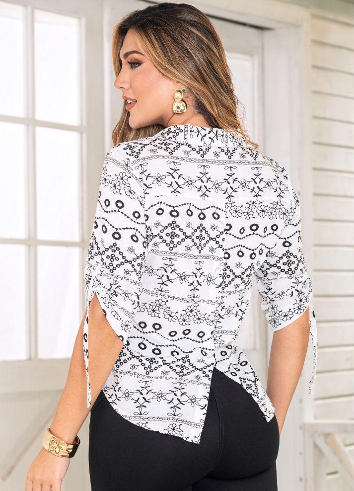 Camisa manga 3/4 - Ropa Colombiana by Victoria Herrera