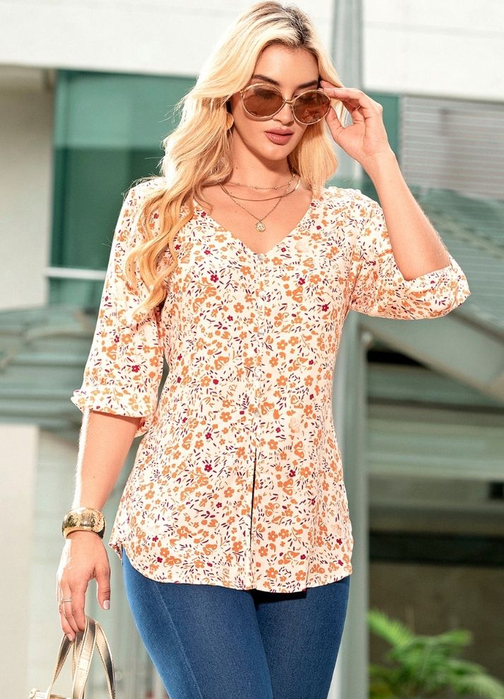 Blusa manga 3/4 estampada