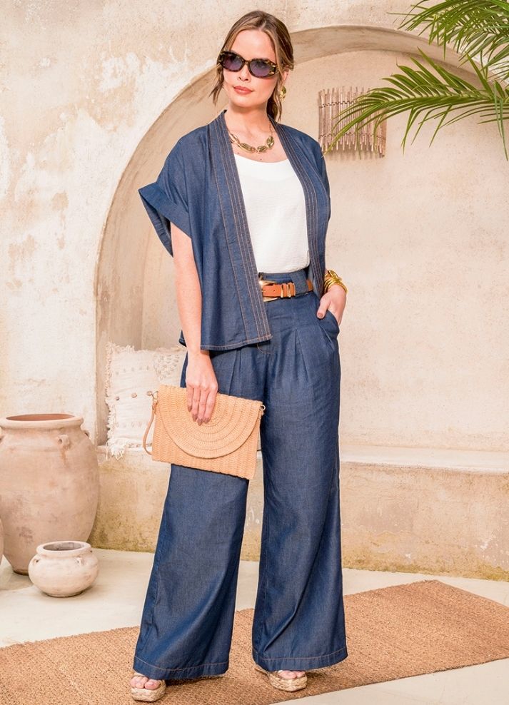 Set blusa y pantalón palazzo