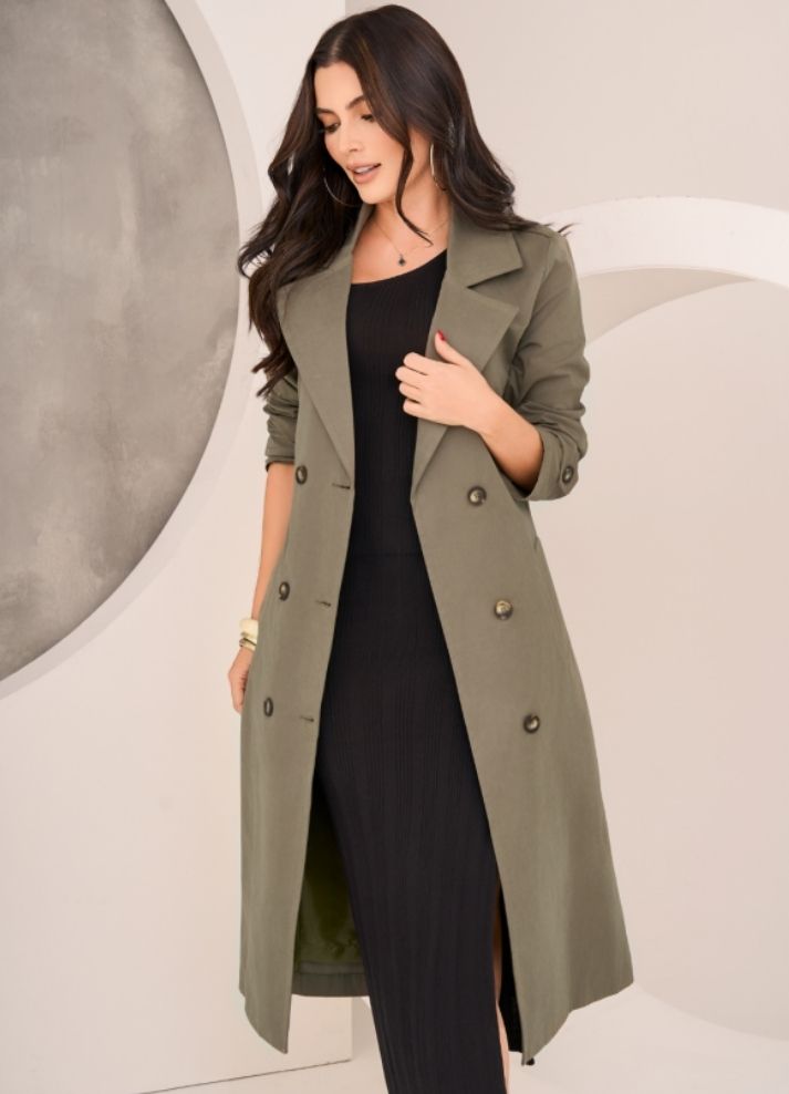 Gabardina cuello solapa - Ropa Colombiana by Victoria Herrera