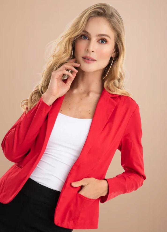 Blazer cuello solapa - Ropa Colombiana by Victoria Herrera