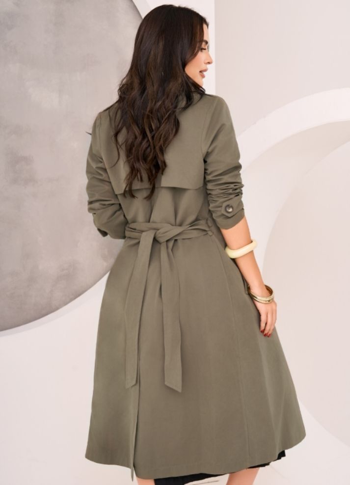 Gabardina cuello solapa