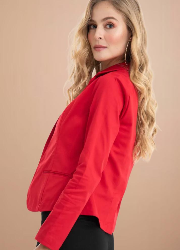 Blazer corto cuello solapa - Ropa Colombiana by Victoria Herrera