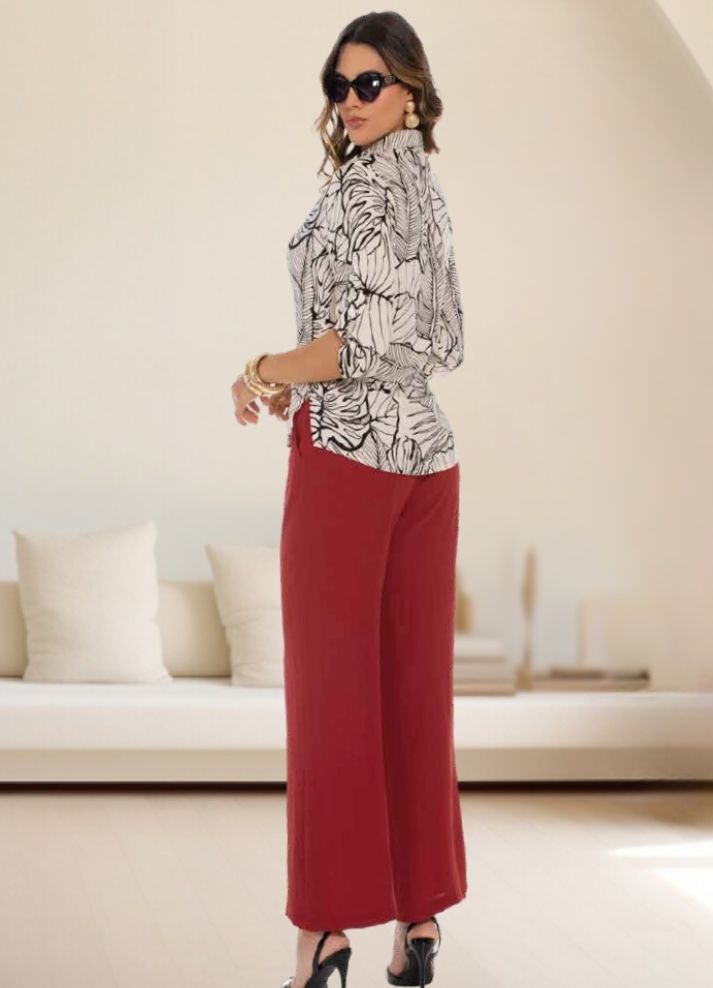 Camisa manga 3/4 estampada