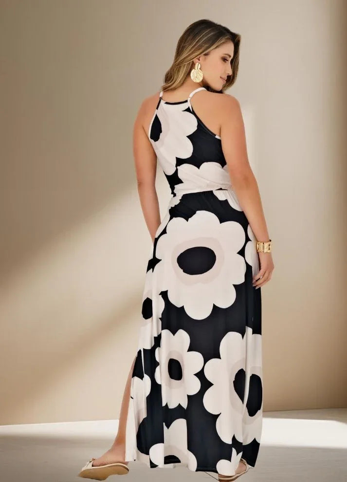 Vestido largo halter - Ropa Colombiana by Victoria Herrera