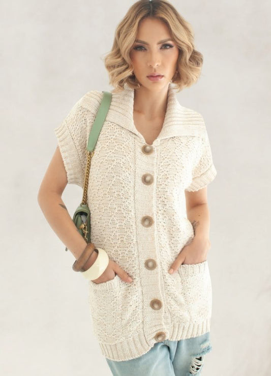 Chaleco tejido artesanal - Ropa Colombiana by Victoria Herrera