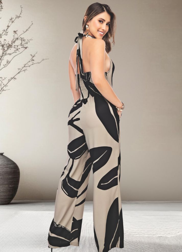 Long halter neck jumpsuit