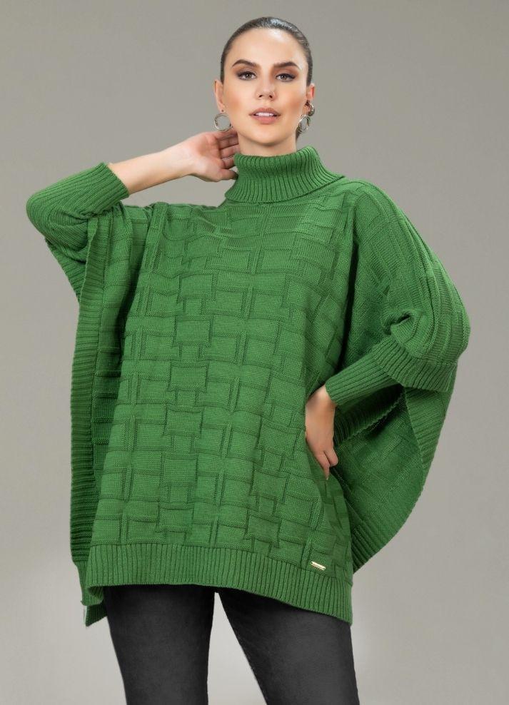 Ruana capa cuello tortuga - Ropa Colombiana by Victoria Herrera