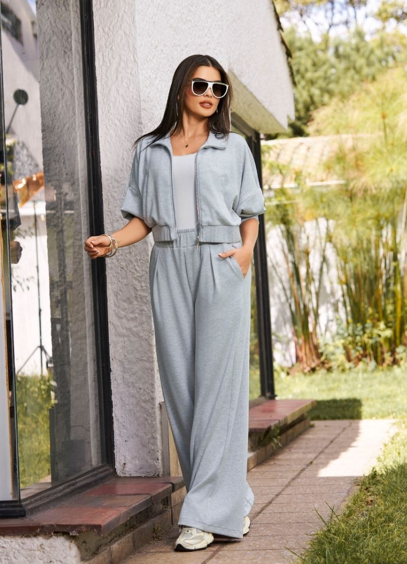 Set chaqueta y pantalón bota ancha