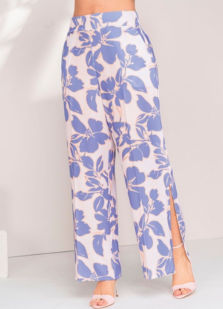 Pantalón palazzo con abertura