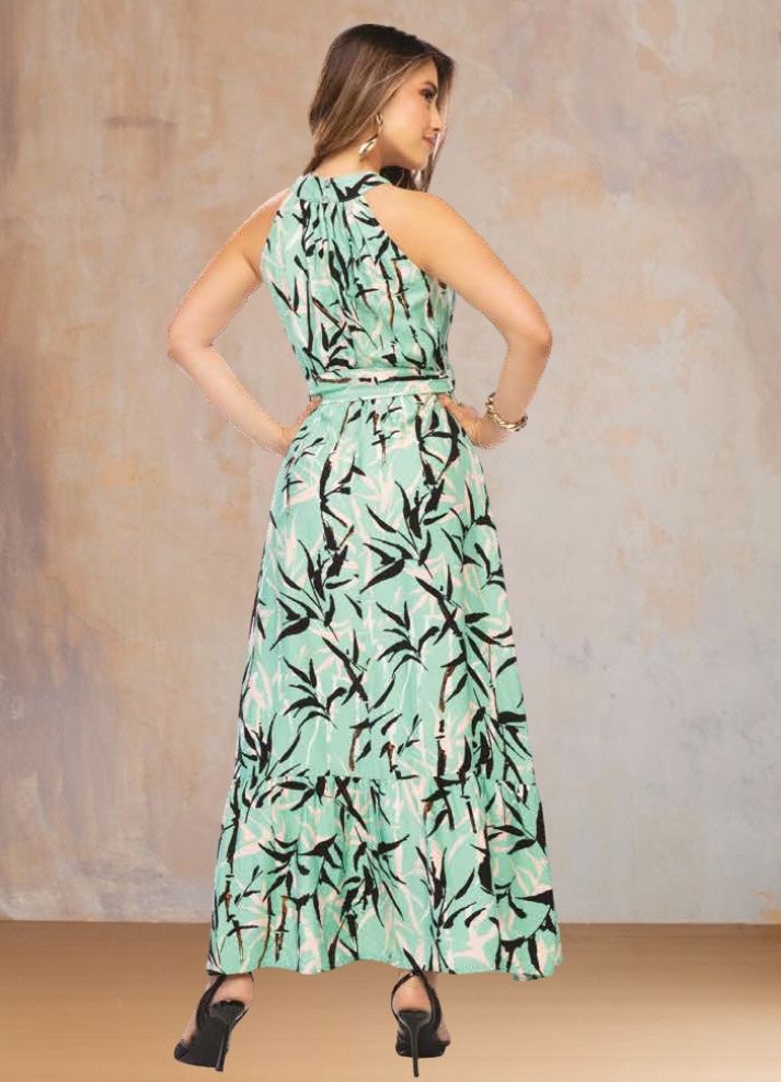Vestido largo cuello halter