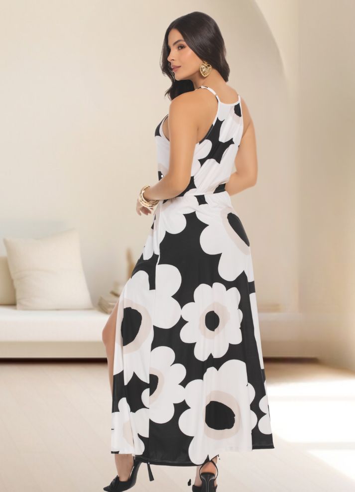 Vestido largo halter - Ropa Colombiana by Victoria Herrera