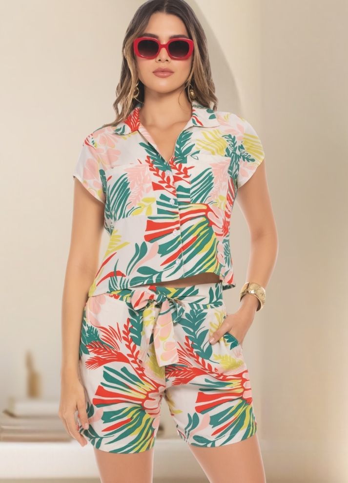 Set blusa y short carnaval