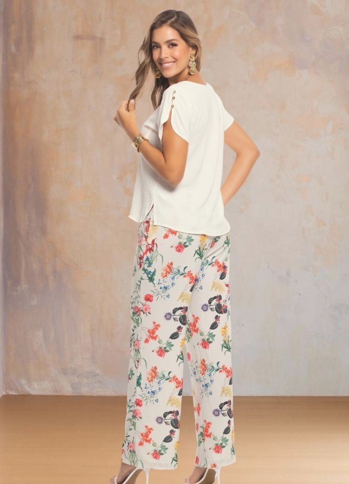 Printed palazzo pants