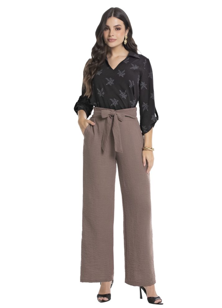 Blusa manga 3/4 escote en V