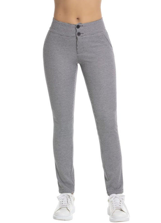 Pantalón bota skinny pretina alta