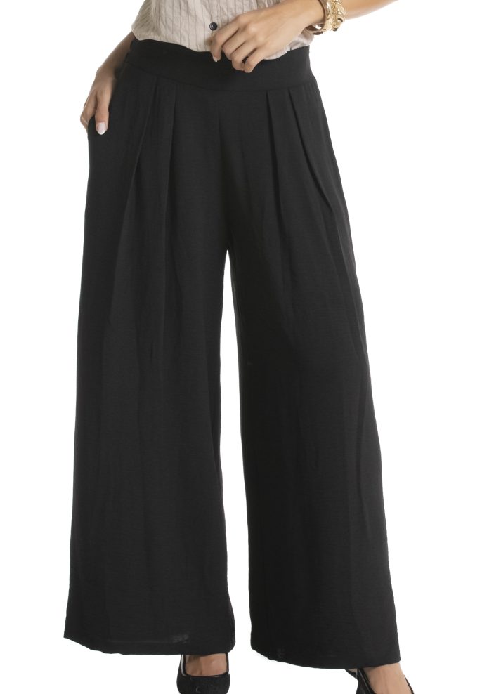 Pleated palazzo pants