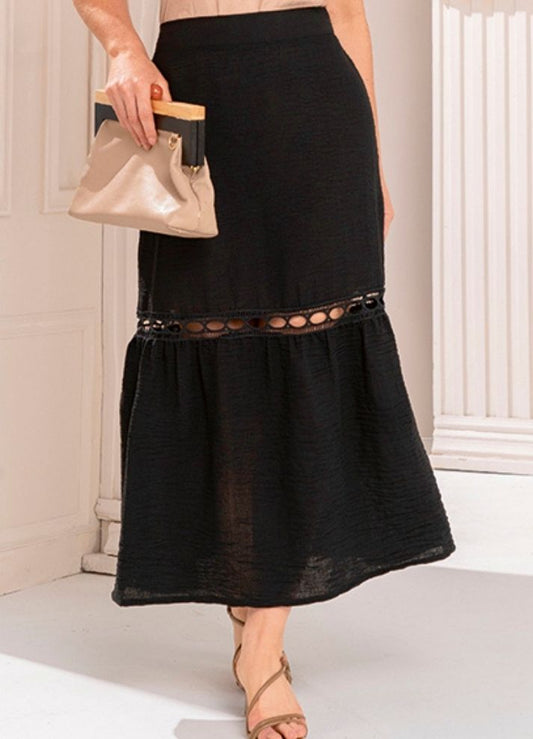 Falda larga con bolillo - Ropa Colombiana by Victoria Herrera