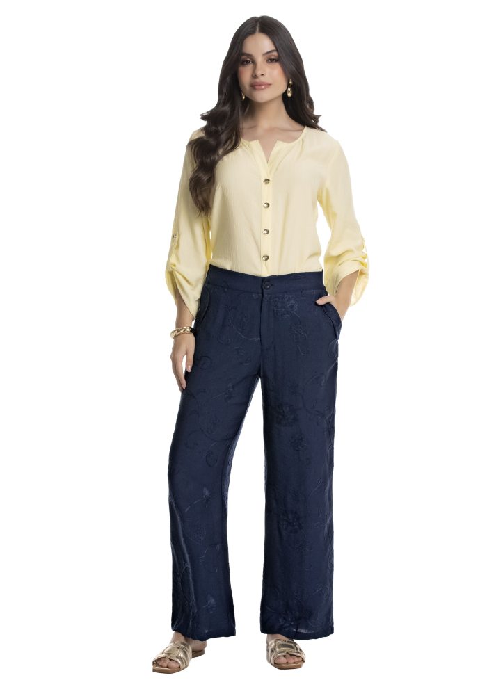 Blusa manga 3/4 escote en V