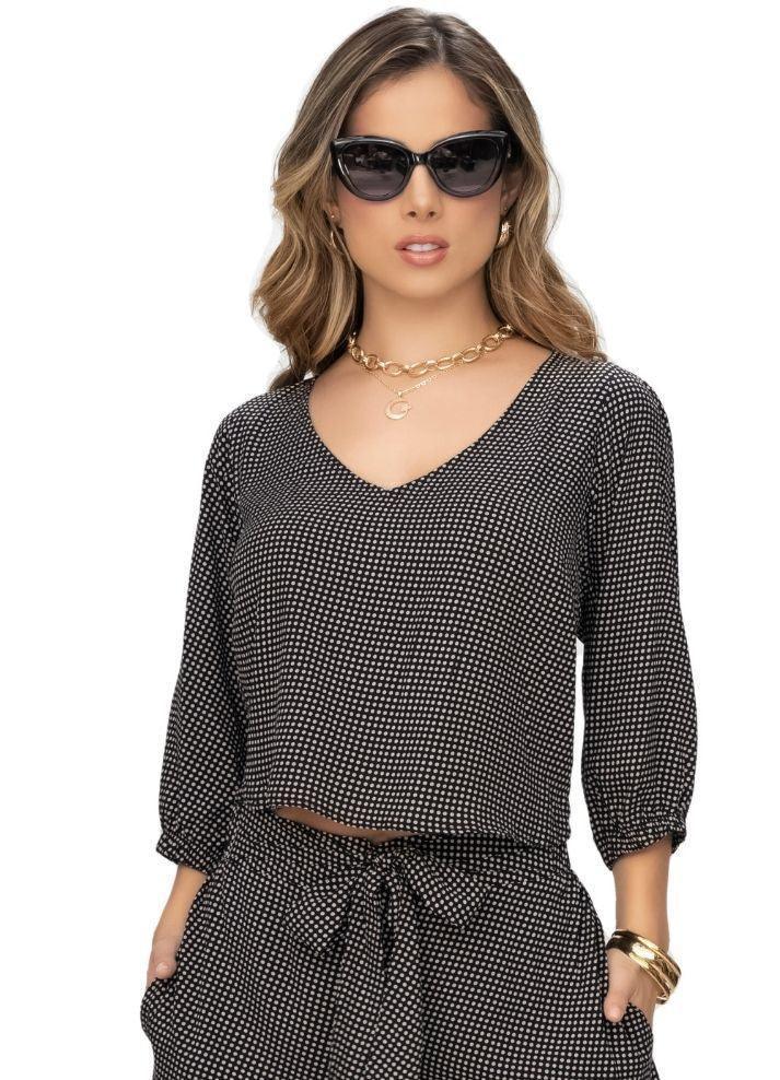 Blusa pepas manga 3/4 - Ropa Colombiana by Victoria Herrera