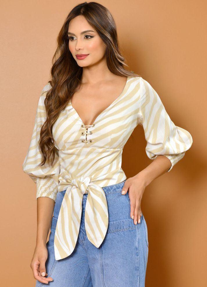 Crop top rayas - Ropa Colombiana by Victoria Herrera