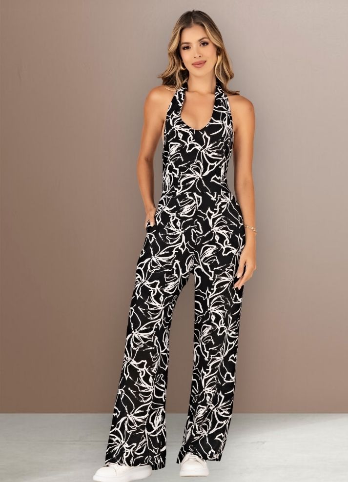 Long halter jumpsuit
