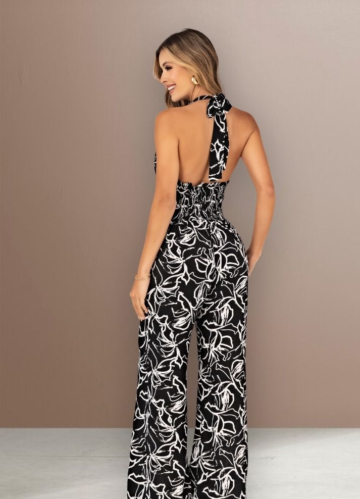 Long halter jumpsuit