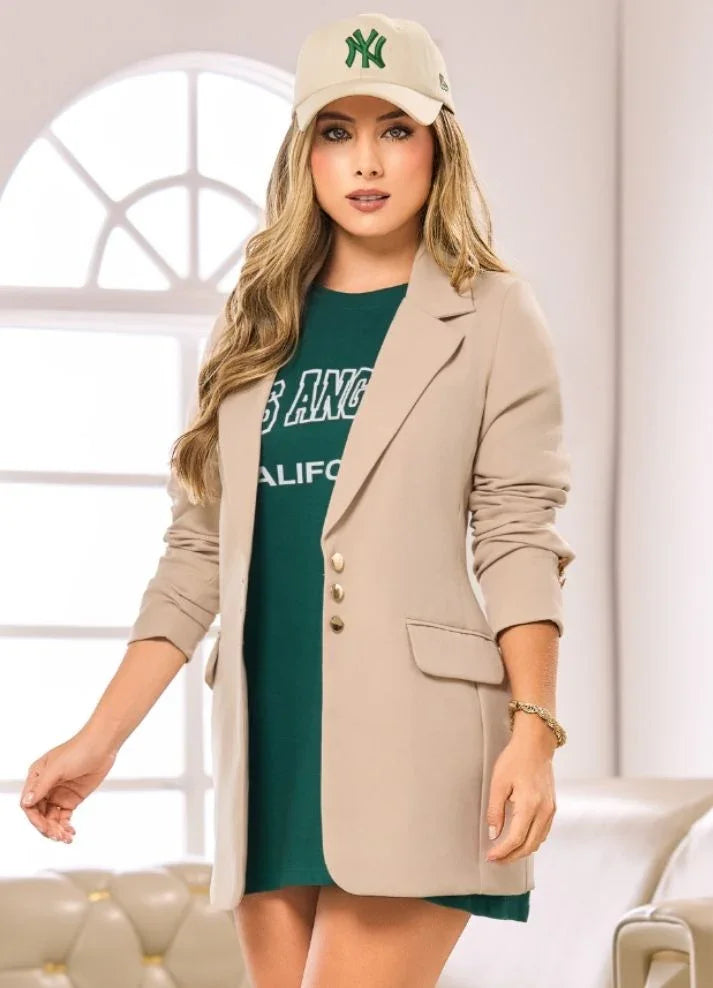 Blazer con solapa - Ropa Colombiana by Victoria Herrera