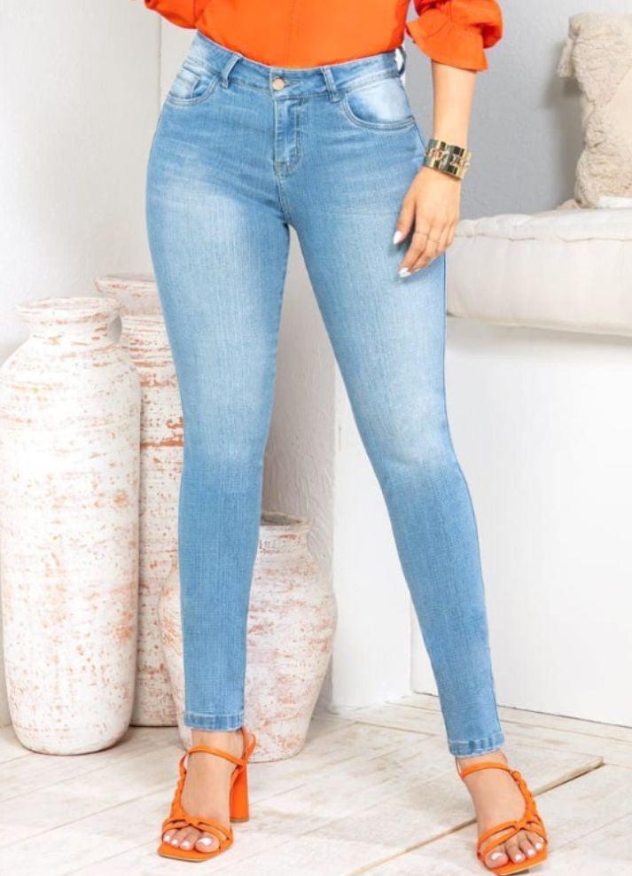 Azul Claro Jeans Anchos Para Mujer Bogotá Jean Bota Tubo – Ropa