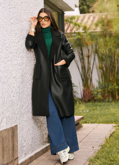 Gabán con solapa cuertotex ovejero - Ropa Colombiana by Victoria Herrera