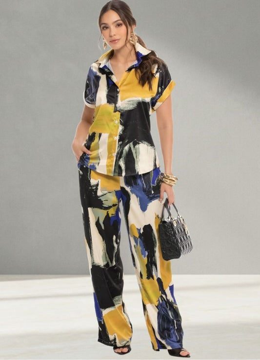 Set blusa y pantalón palazzo