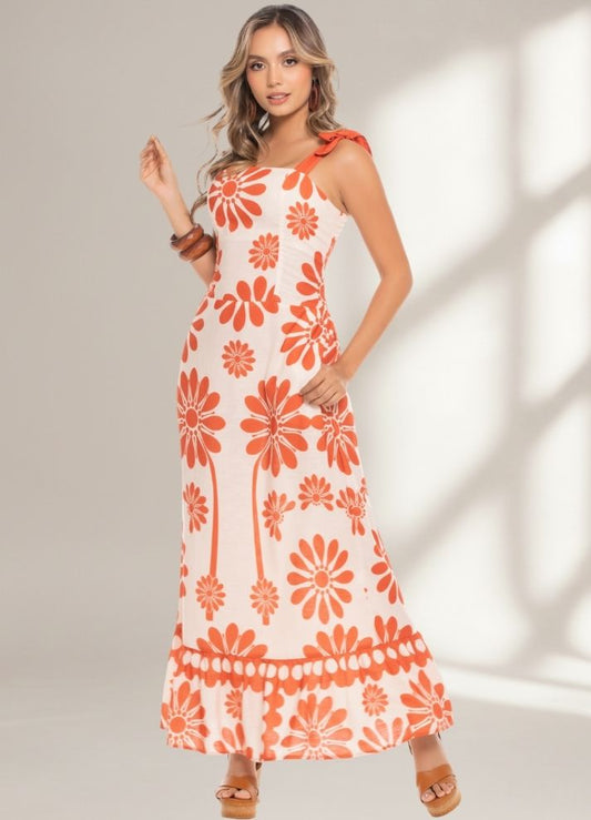 Vestido largo de tirantes