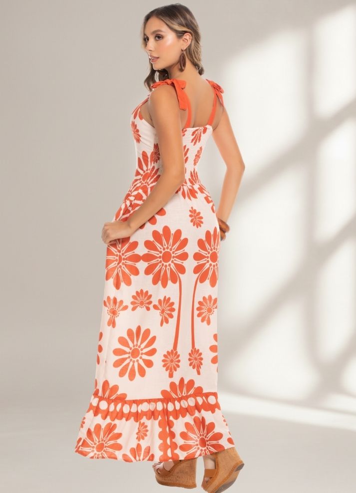 Vestido largo de tirantes