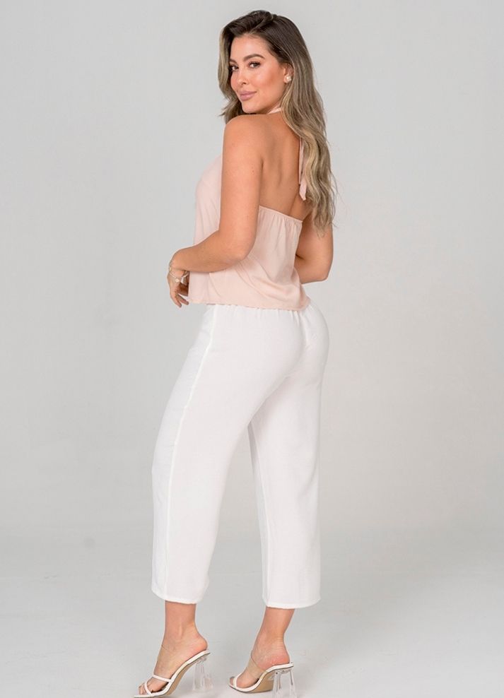 Blusa halter con botones