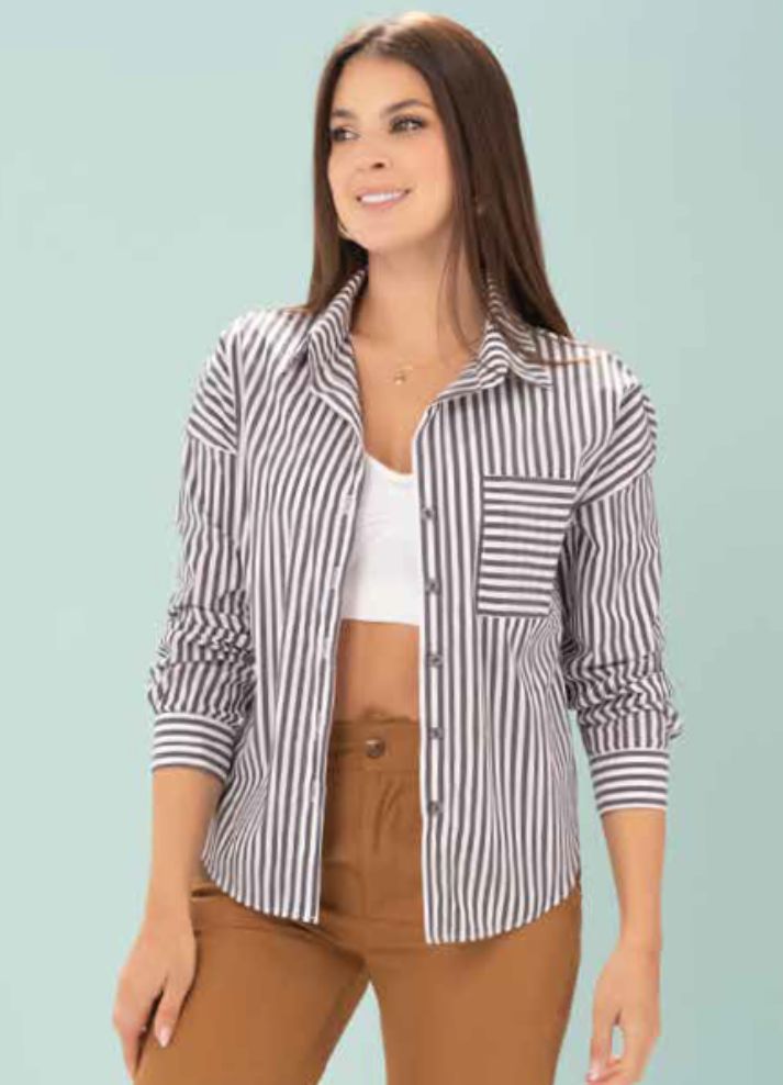 Long sleeve striped shirt