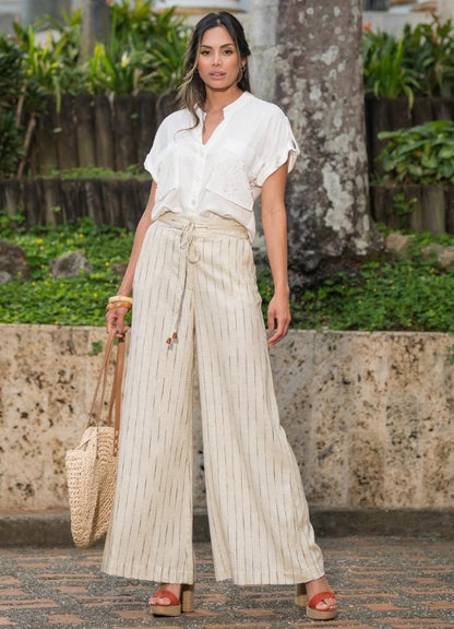 Striped palazzo pants