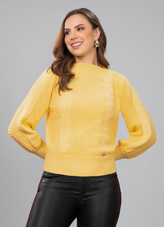 Suéter oversize cuello redondo