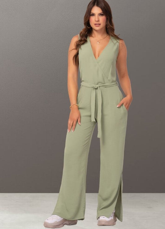 Long sleeve sleeveless jumpsuit