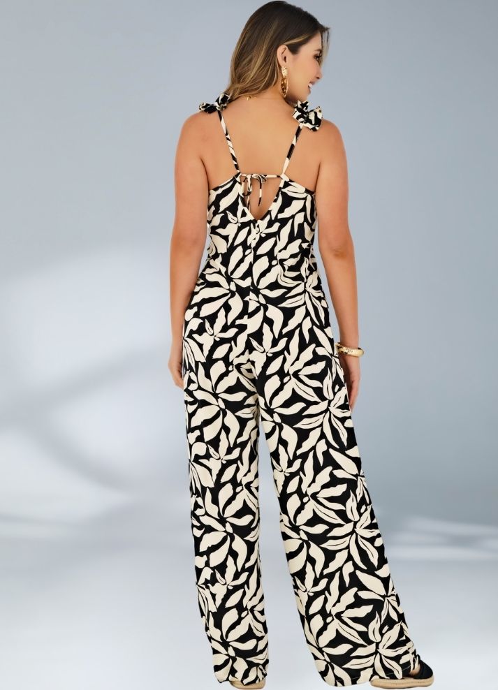 Long printed jumpsuit