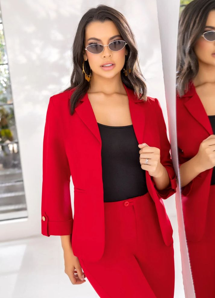 Blazer in cold silk