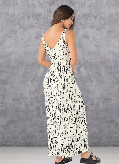 Long printed dress