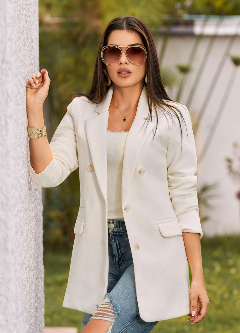 Blazer con solapa - Ropa Colombiana by Victoria Herrera