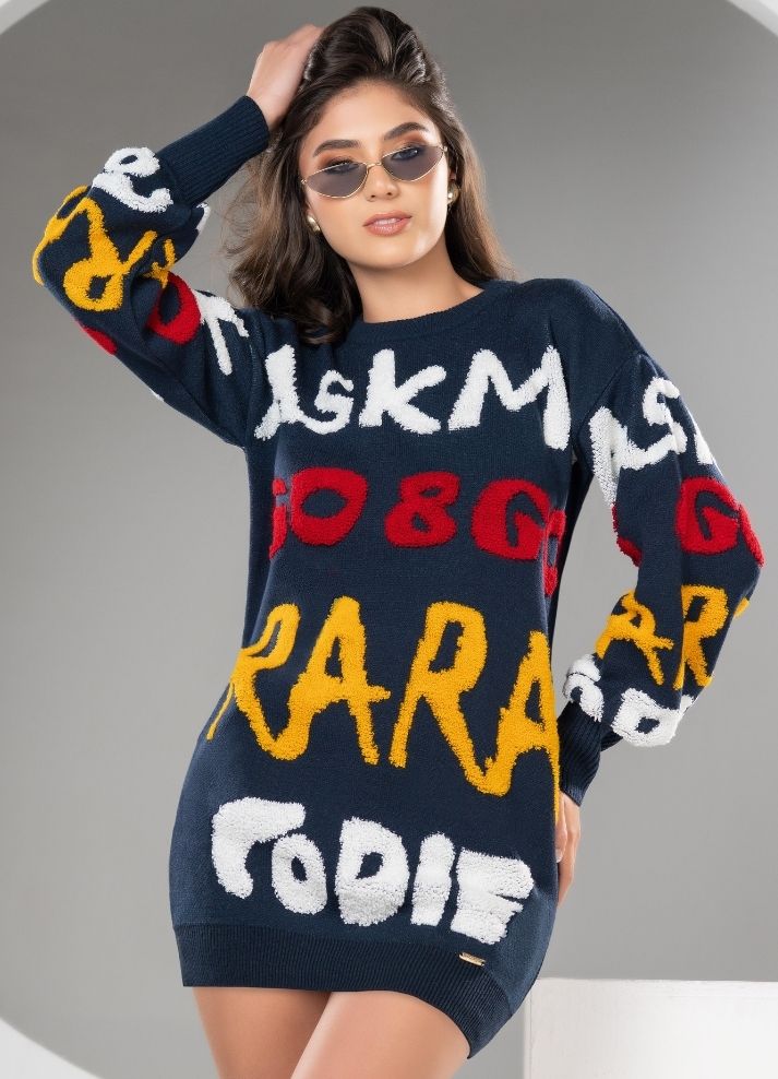 Blusón vestido tejido